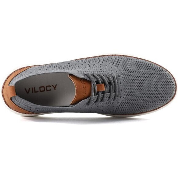 🆕VILOCY Men's Grey Casual Dress Oxfords Business Mesh Breathable Sneakers - Picture 8 of 10